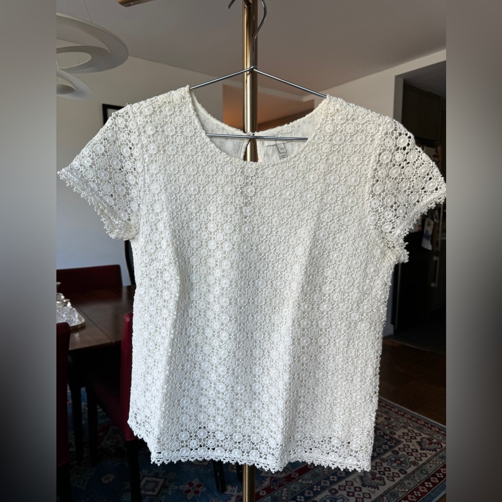 Joie lace white top